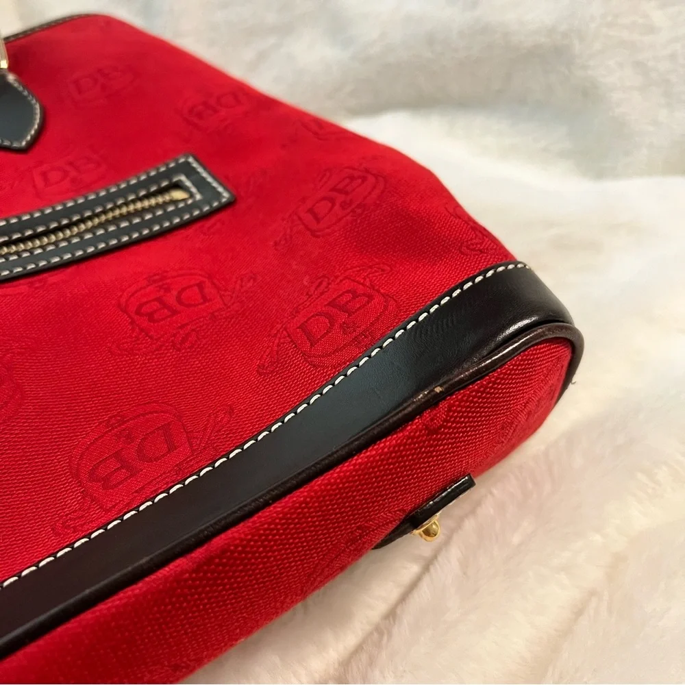 Red Dooney & Bourke Logo Black Trim Satchel - Picture 10 of 10